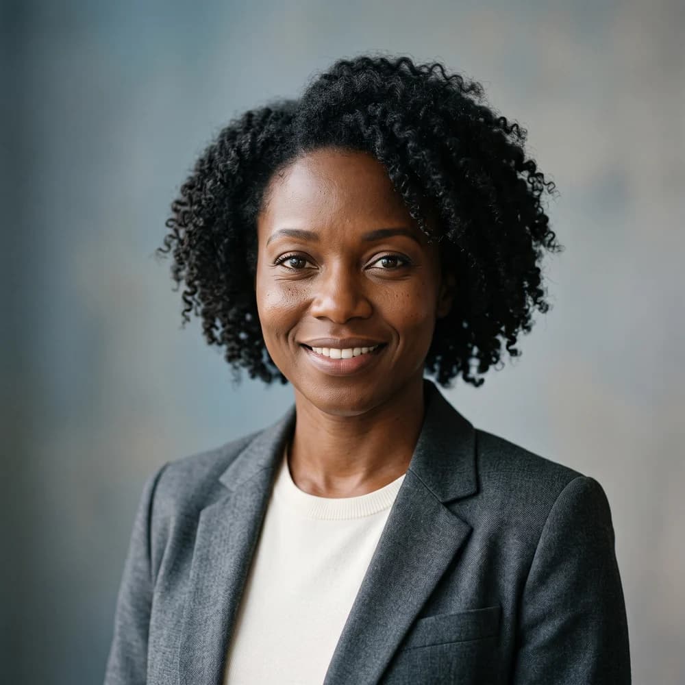 AI-generated marketing analyst avatar